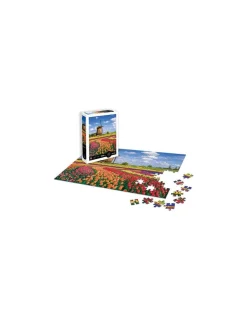 Puzzle Champs de tulipes en Hollande 1000 pièces - Sentosphère