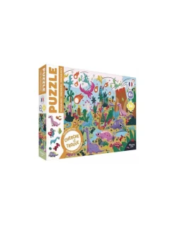 Puzzle cherche et trouve Les dinosaures - Auzou