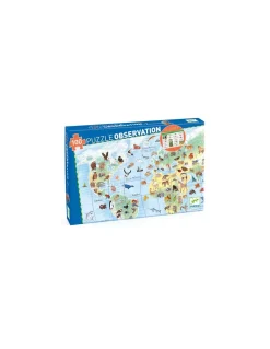 Puzzle d'observation animaux du monde 100 pièces - Djeco