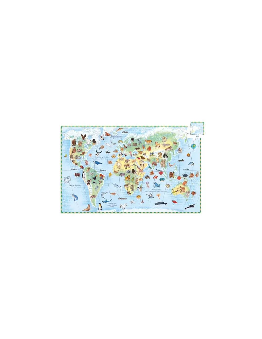 Puzzle d'observation animaux du monde 100 pièces - Djeco
