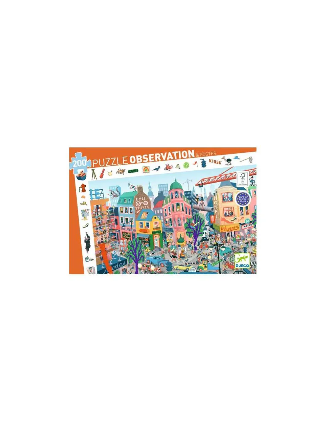 Puzzle d'observation La ville 200 pièces - Djeco