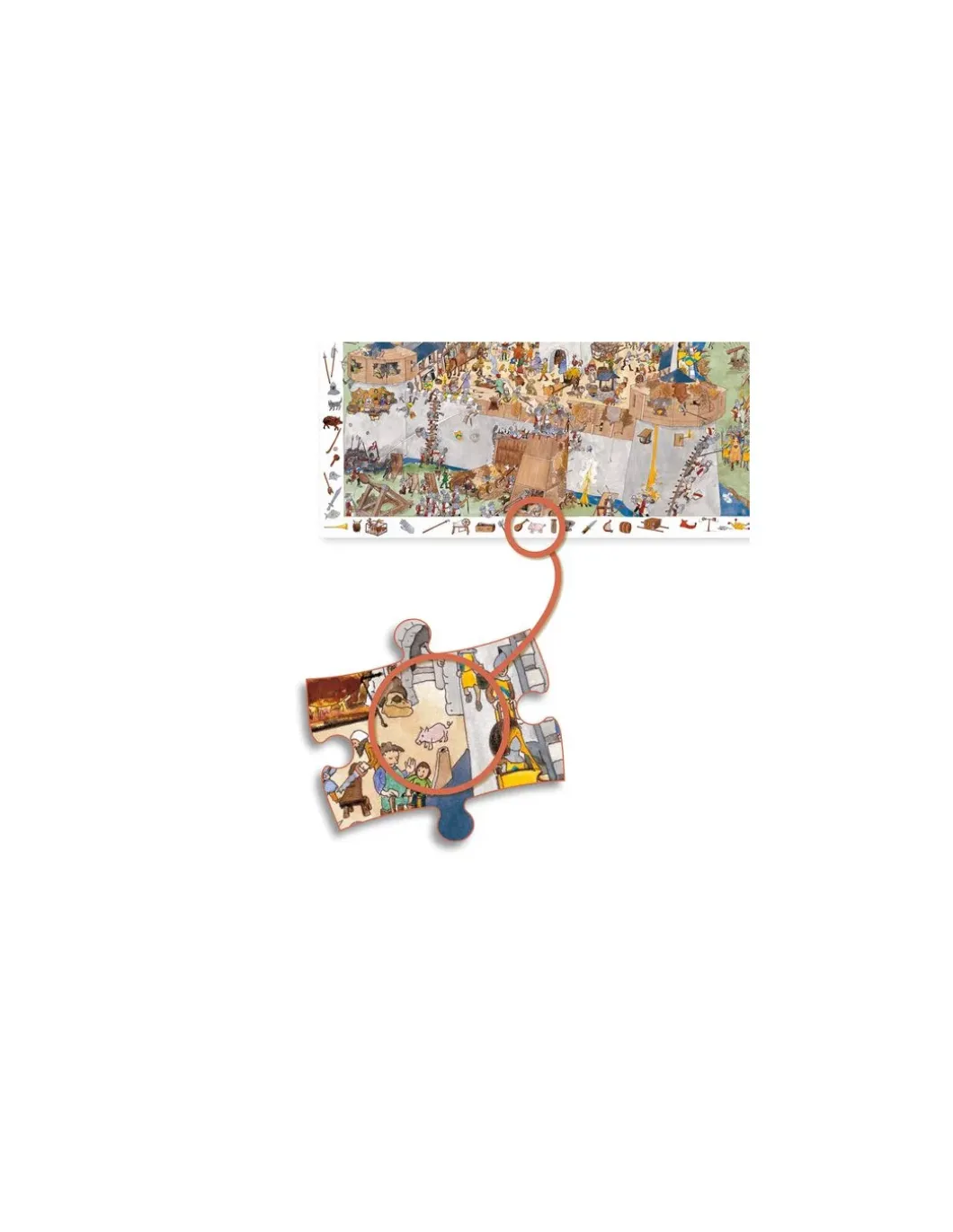 Puzzle d'observation Le chateau fort - Djeco