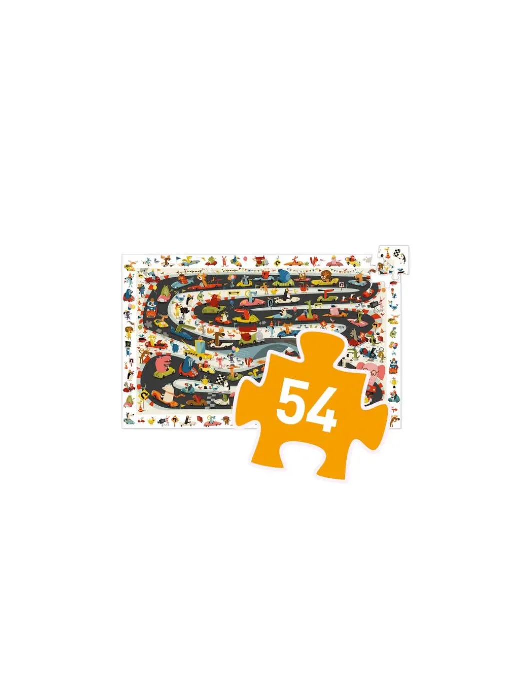 Puzzle d'observation rallye automobile - Djeco