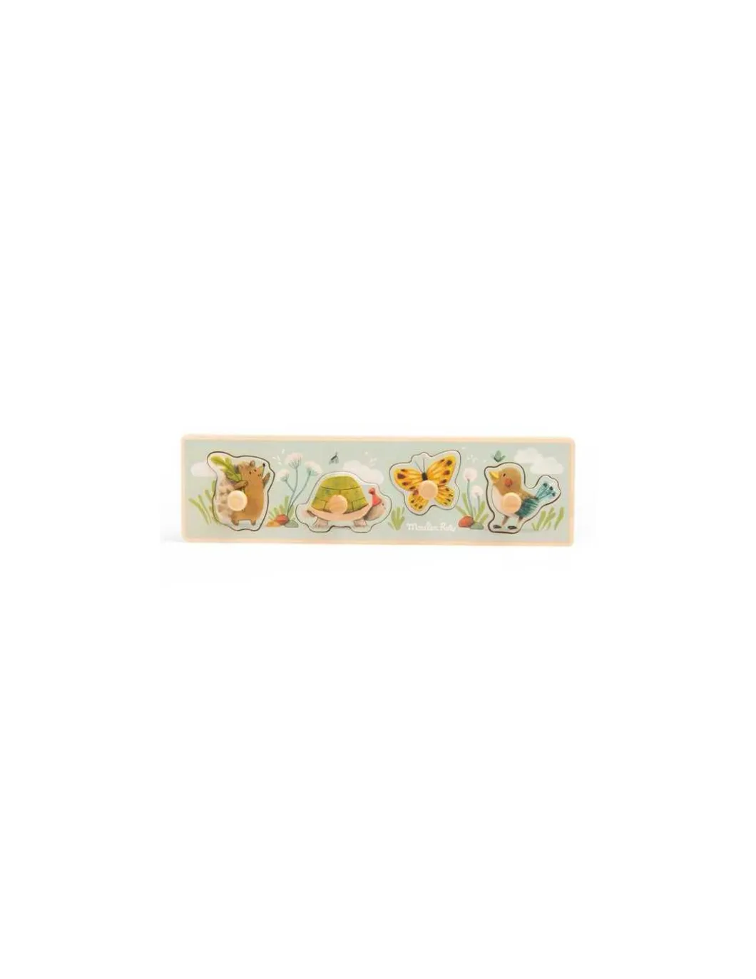 Puzzle encastrable 4 animaux Trois petits lapins - Moulin Roty