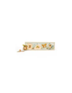 Puzzle encastrable 4 animaux Trois petits lapins - Moulin Roty