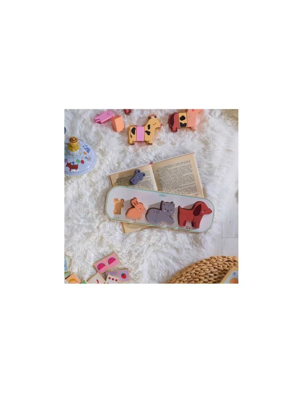 Puzzle Encastrement 1,2,3 et 4 animaux Sarah Betz - Vilac