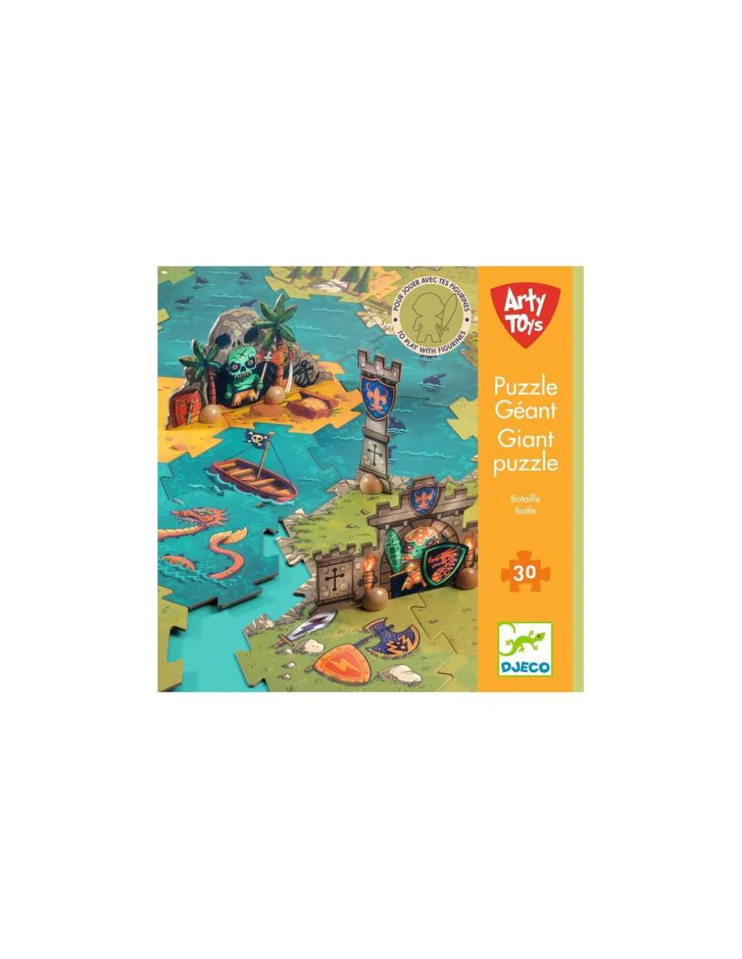 Puzzle géant Bataille 30 pièces - Djeco
