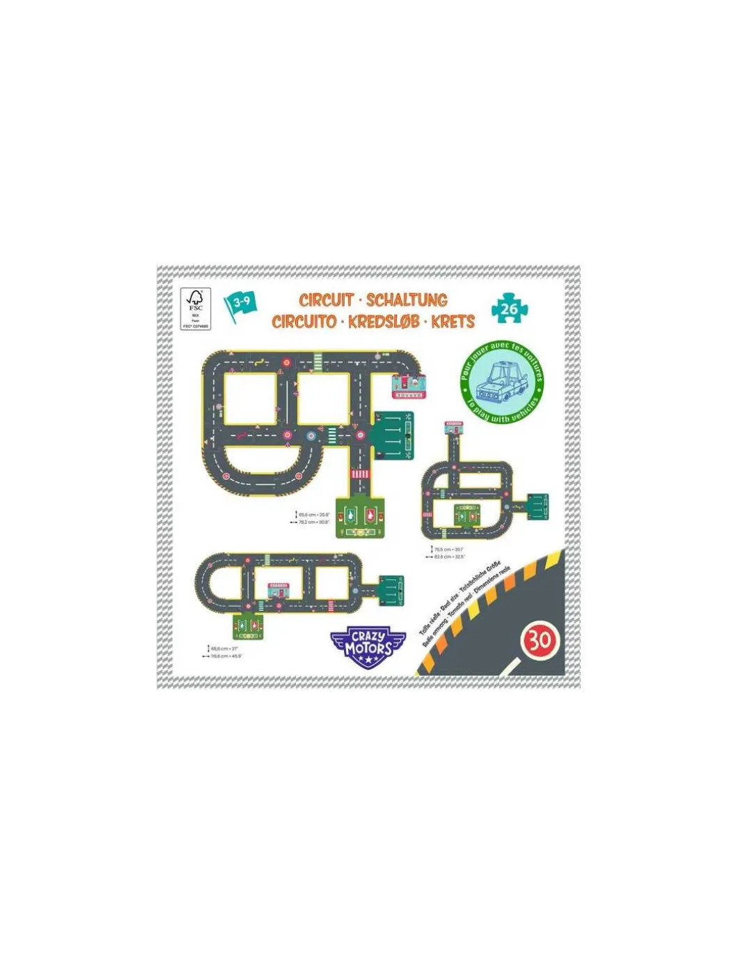 Puzzle géant circuit city - Djeco