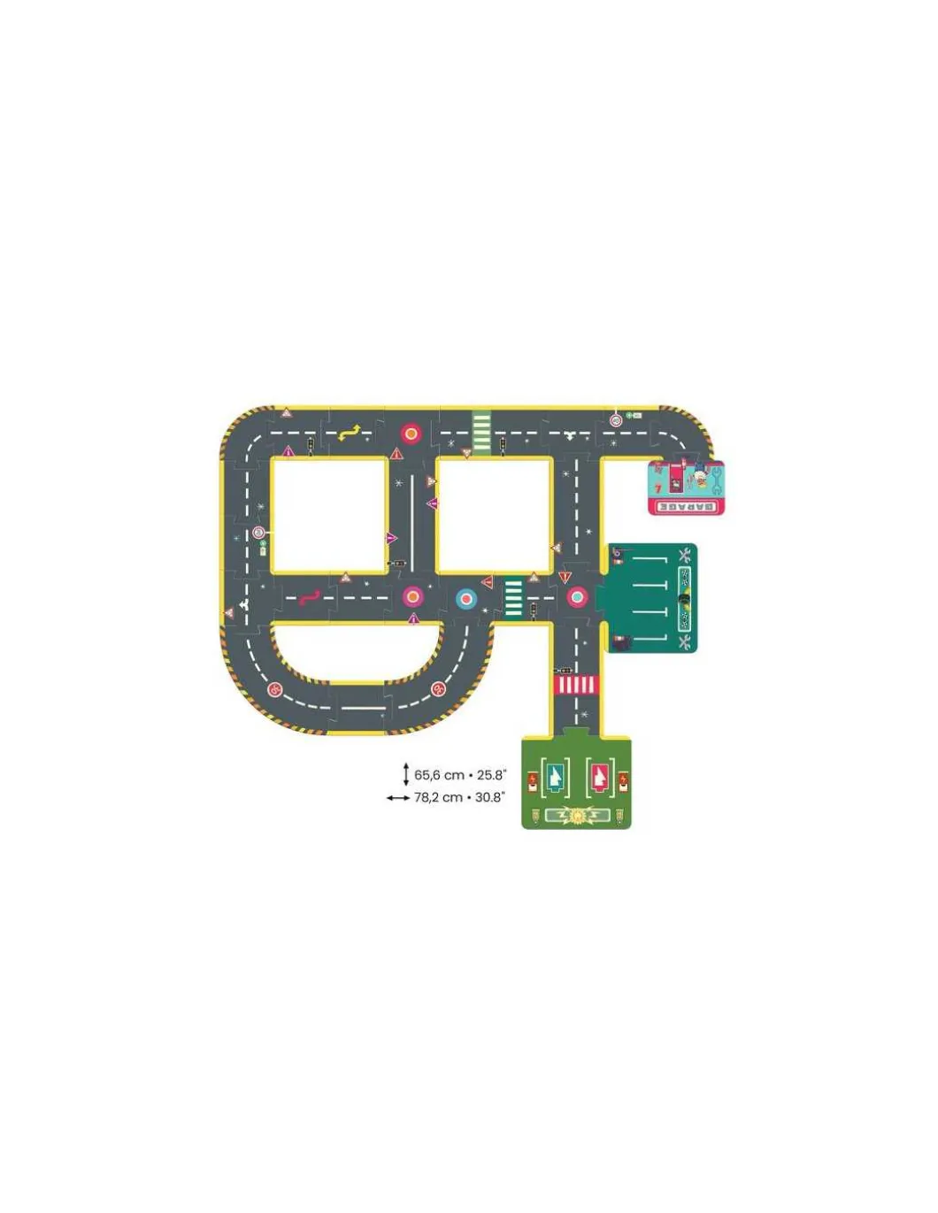Puzzle géant circuit city - Djeco