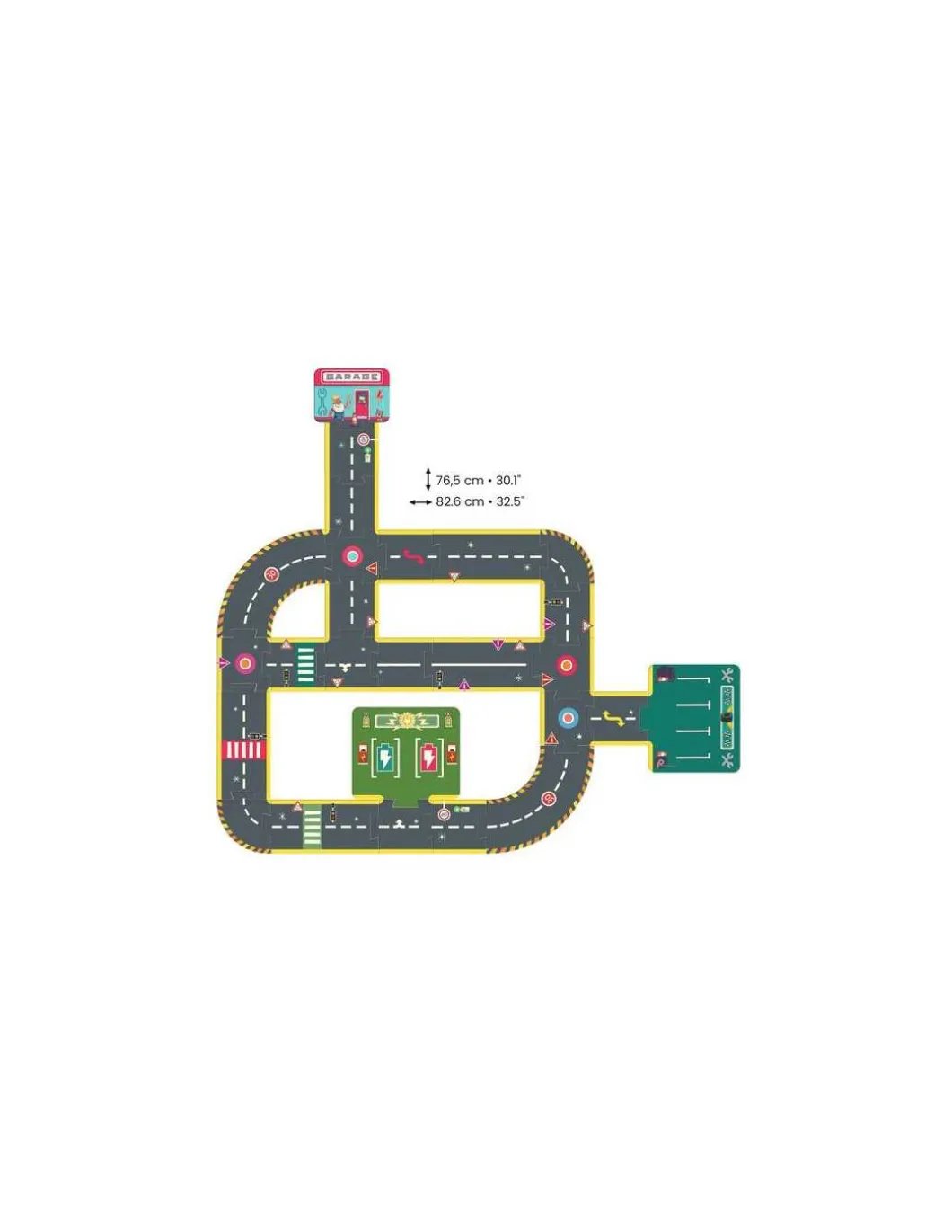 Puzzle géant circuit city - Djeco
