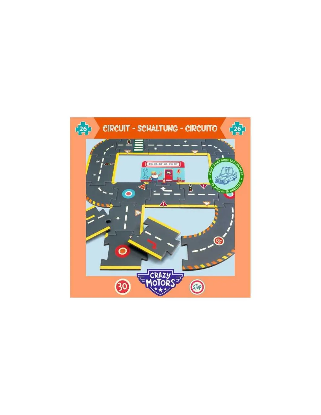 Puzzle géant circuit city - Djeco