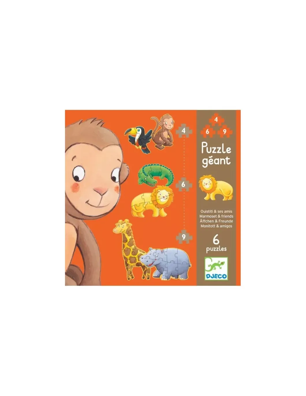Puzzle géant Ouistiti & ses amis - Djeco