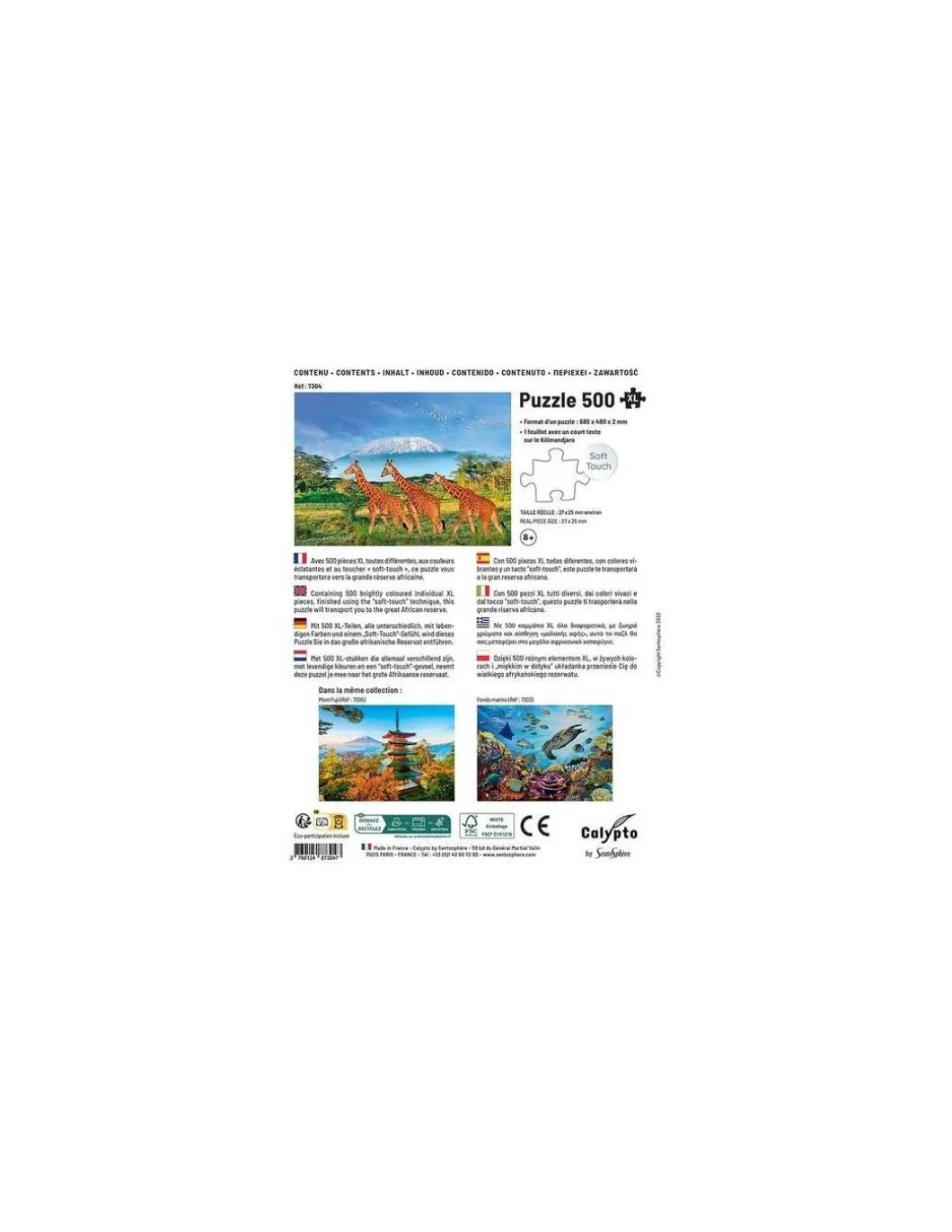Puzzle Girafes 500 pièces XL - Sentosphère