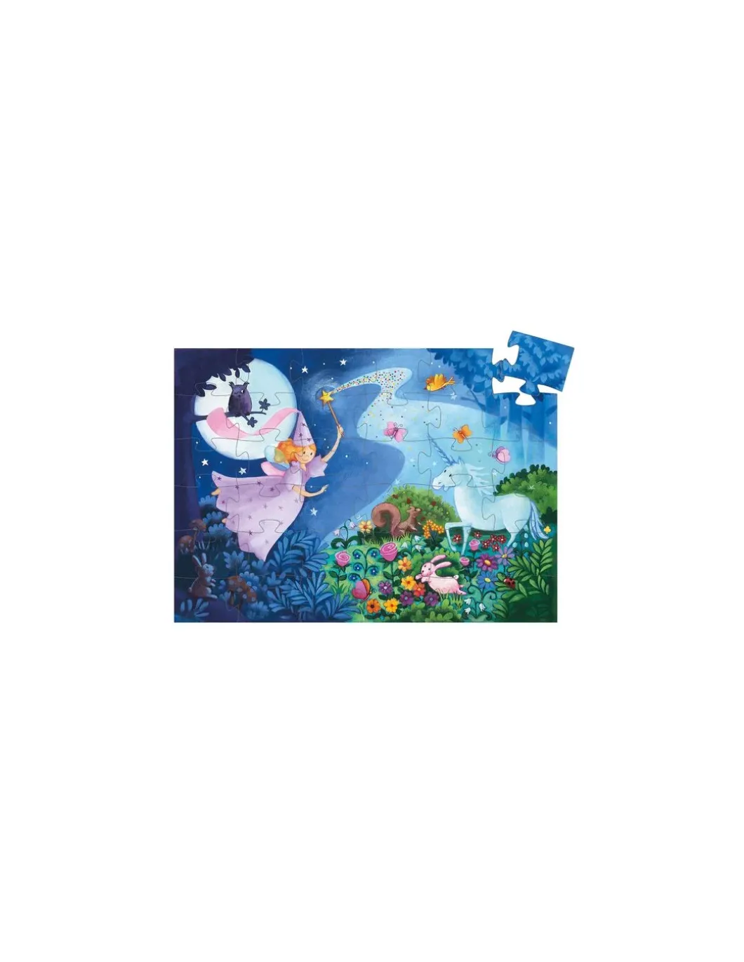 Puzzle la fée et la licorne - Djeco