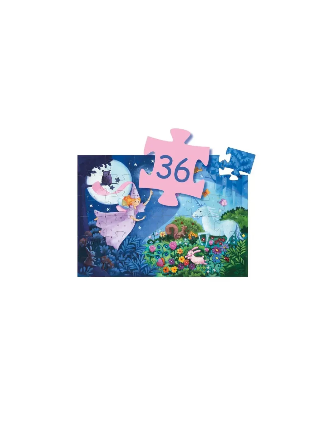 Puzzle la fée et la licorne - Djeco