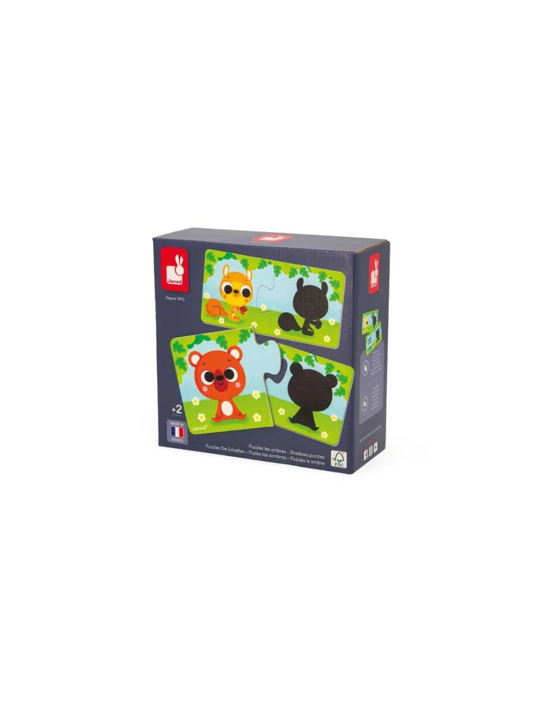 Puzzle Les animaux et leur ombre - Janod