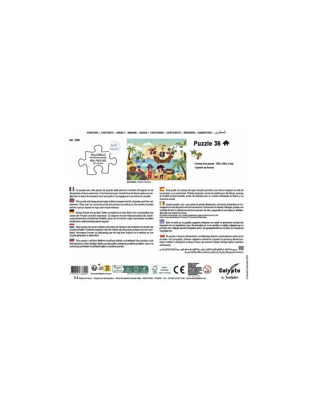 Puzzle Les pirates 36 pièces - Sentosphère
