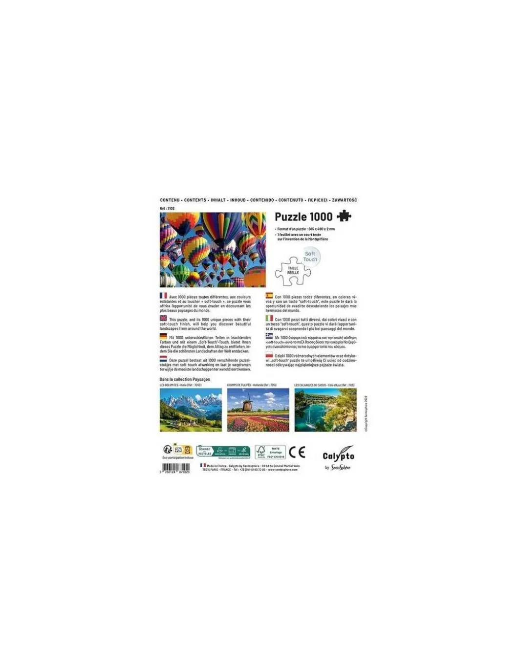 Puzzle Montgolfières 1000 pièces - Sentosphère