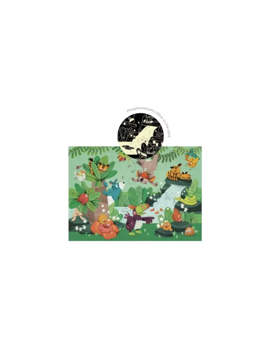 Puzzle phosphorescent La cascade Dans la jungle - Moulin Roty