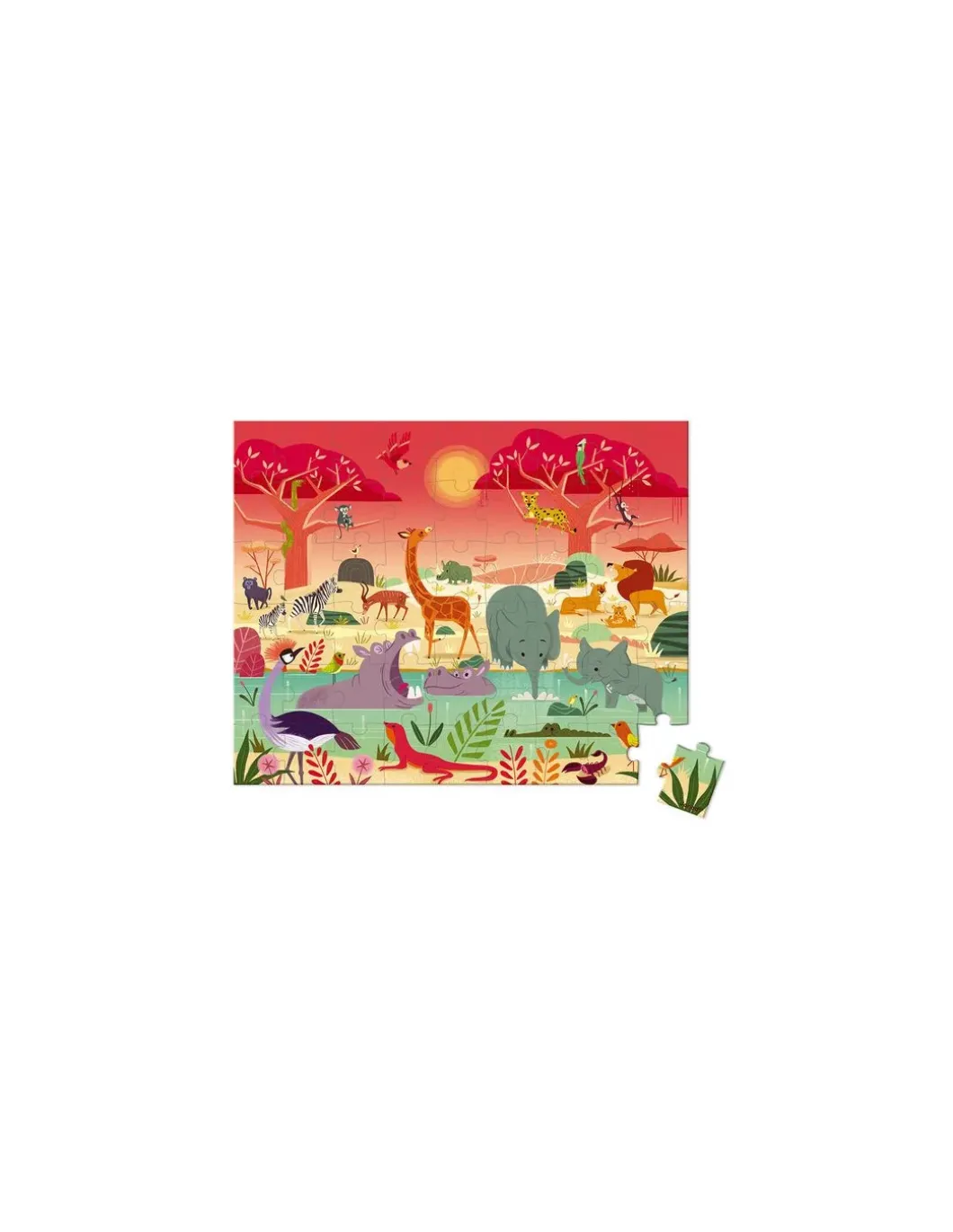 Puzzle réserve animalière 54 pièces - Janod