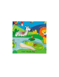Puzzle sonore animaux en bois Les toupitis - Moulin Roty
