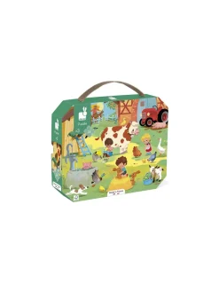 Puzzle Une journée à la ferme 24 pièces - Janod