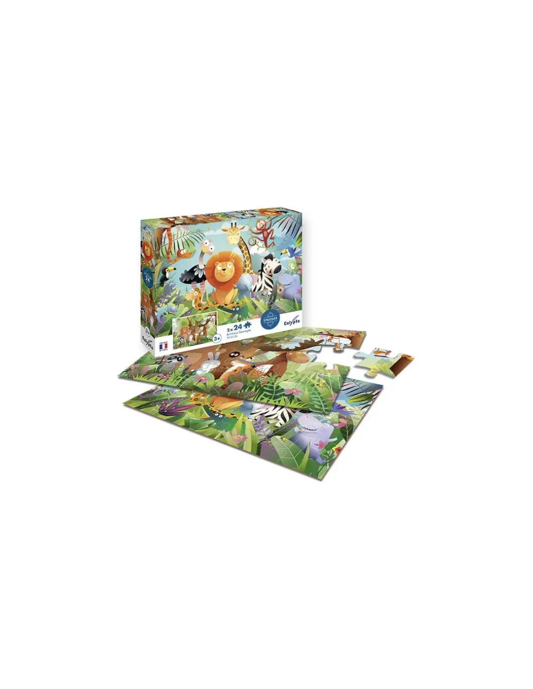 Puzzles Animaux sauvages 24 pièces - Sentosphère