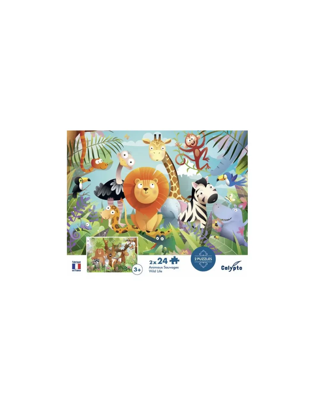 Puzzles Animaux sauvages 24 pièces - Sentosphère