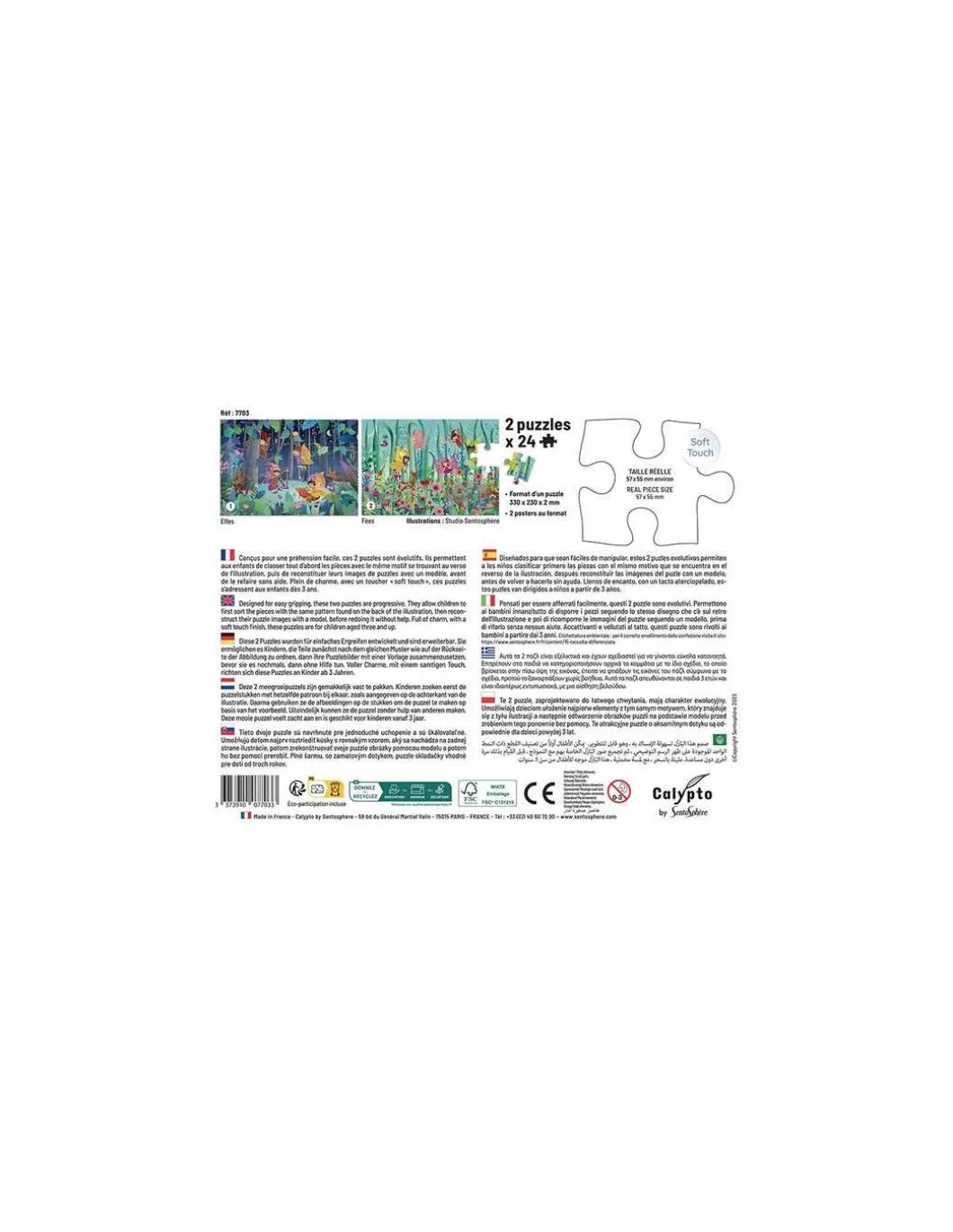 Puzzles Elfes et Fées 24 pièces - Sentosphère