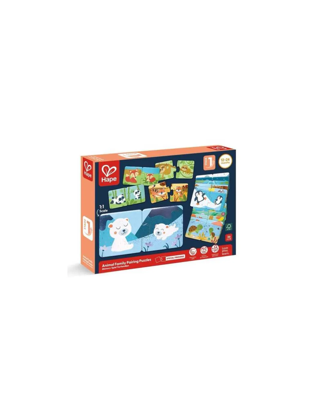 Puzzles Famille d’animaux - Hape