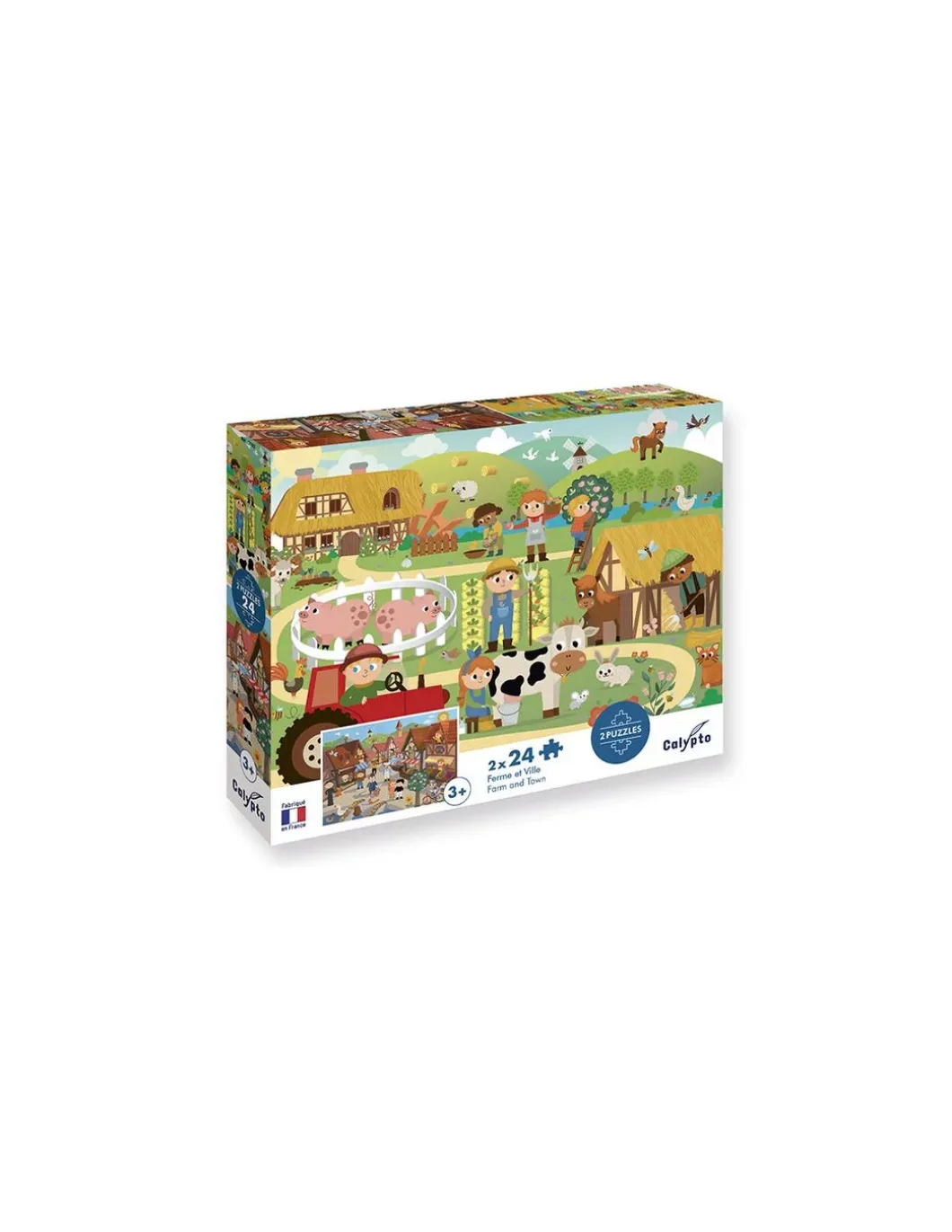 Puzzles Ferme et Ville 24 pièces - Sentosphère