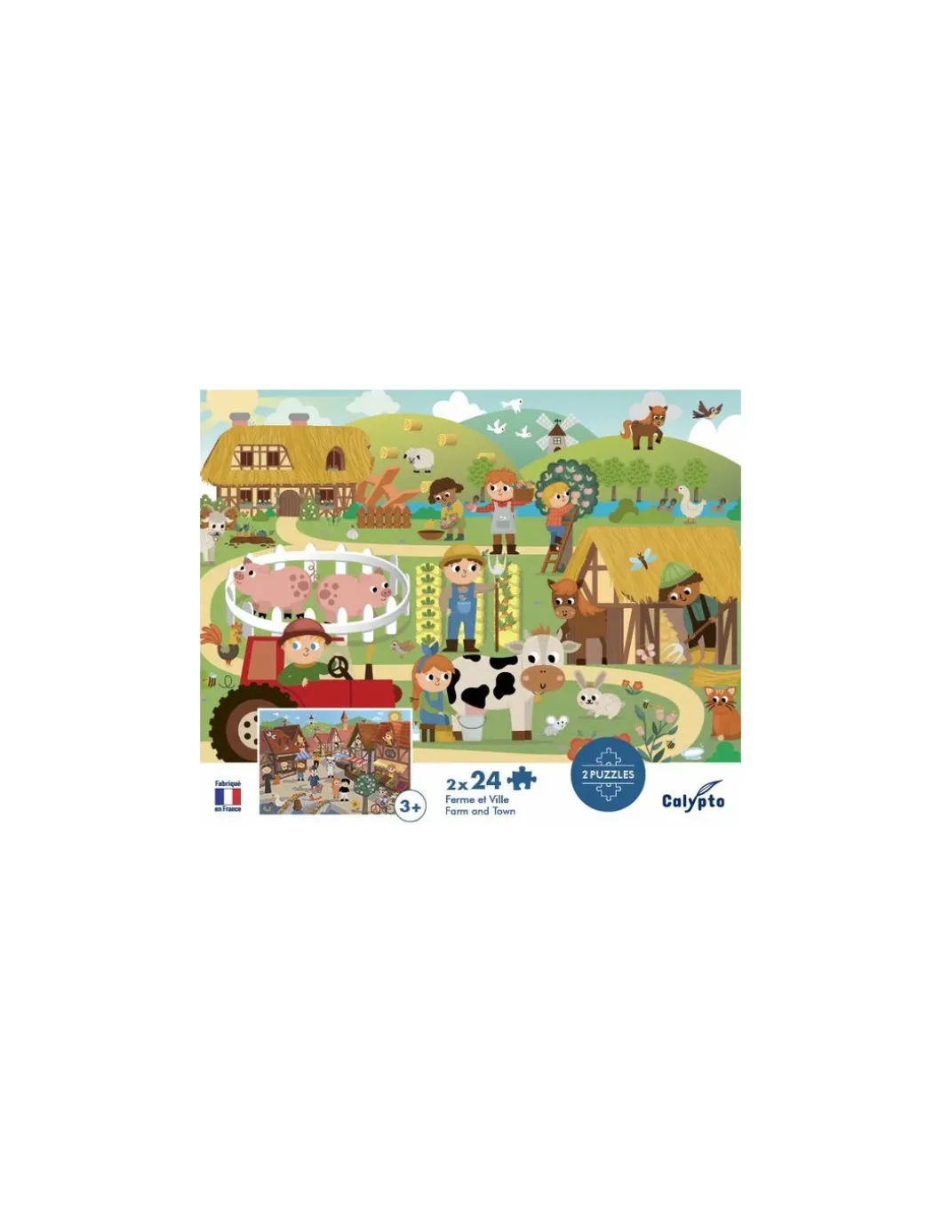 Puzzles Ferme et Ville 24 pièces - Sentosphère