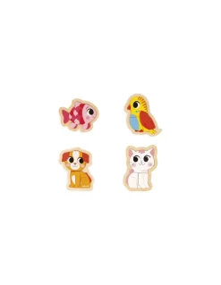 Puzzles évolutifs en bois Animaux domestiques - Janod