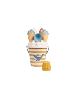 Seau de plage bleu Glaces - Little Dutch