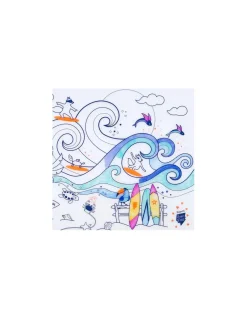 Set à colorier silicone Surf party - Super Petit