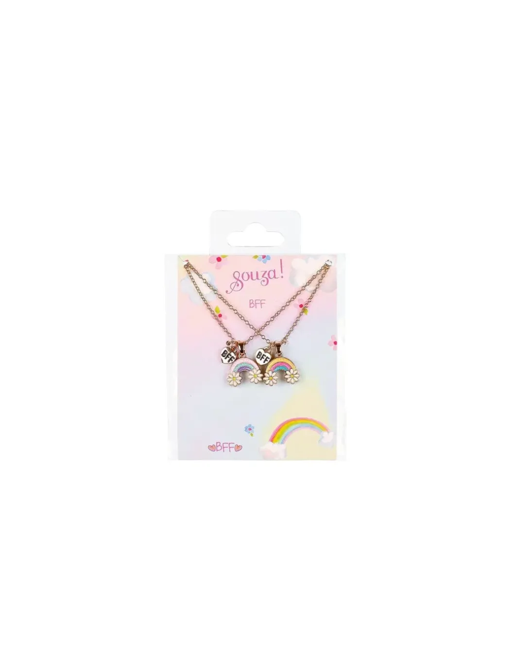 Set cadeau 2 colliers Best Friend Forever arc en ciel - Souza