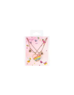 Set cadeau 2 colliers Best Friend Forever coeur arc en ciel - Souza