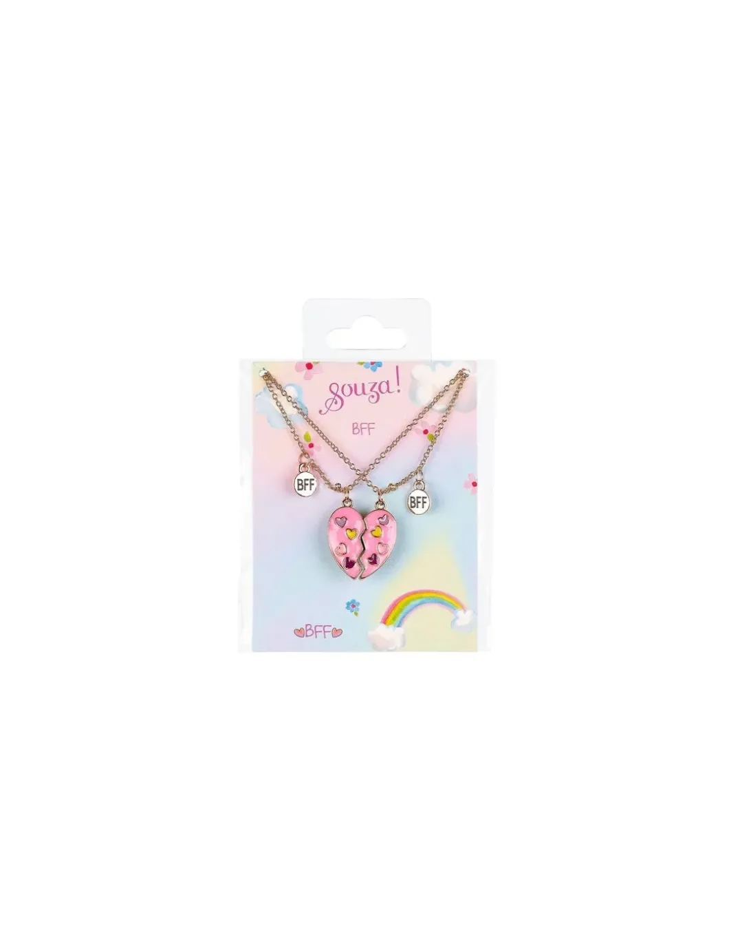 Set cadeau 2 colliers Best Friend Forever coeur - Souza