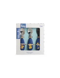 Set couverts silicone Puce & Pilou - Moulin Roty