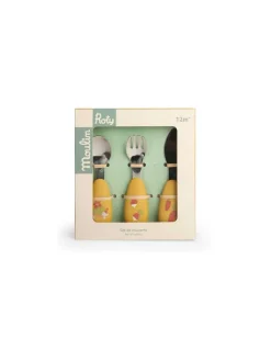 Set couverts silicone Trois Petits Lapins - Moulin Roty