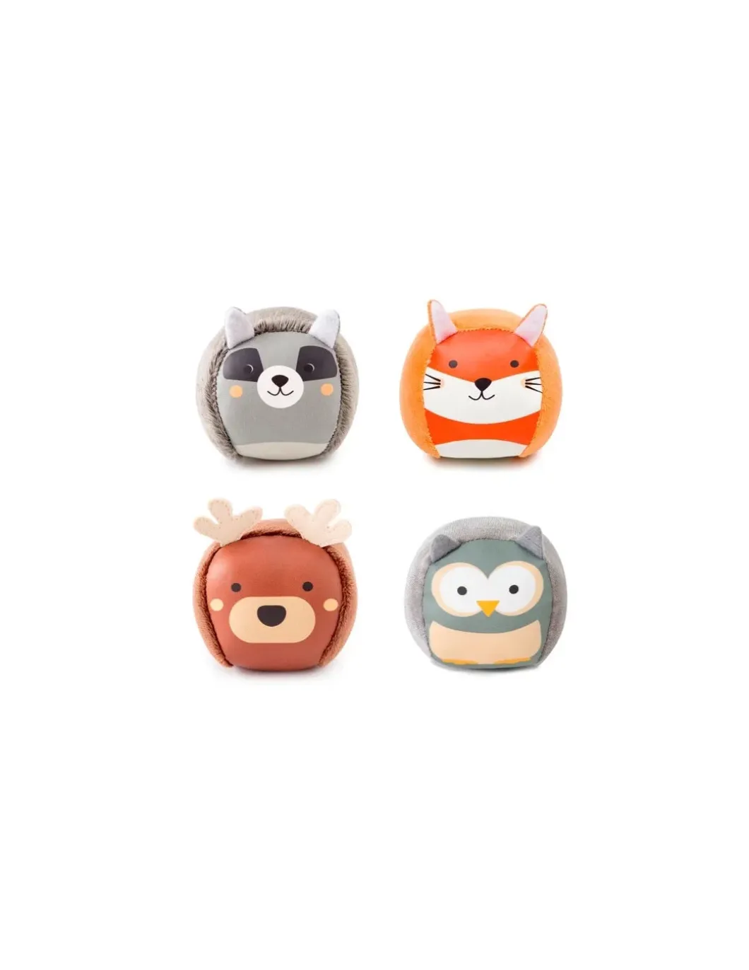 Set de 4 balles doudous forêt - Little Big Friends