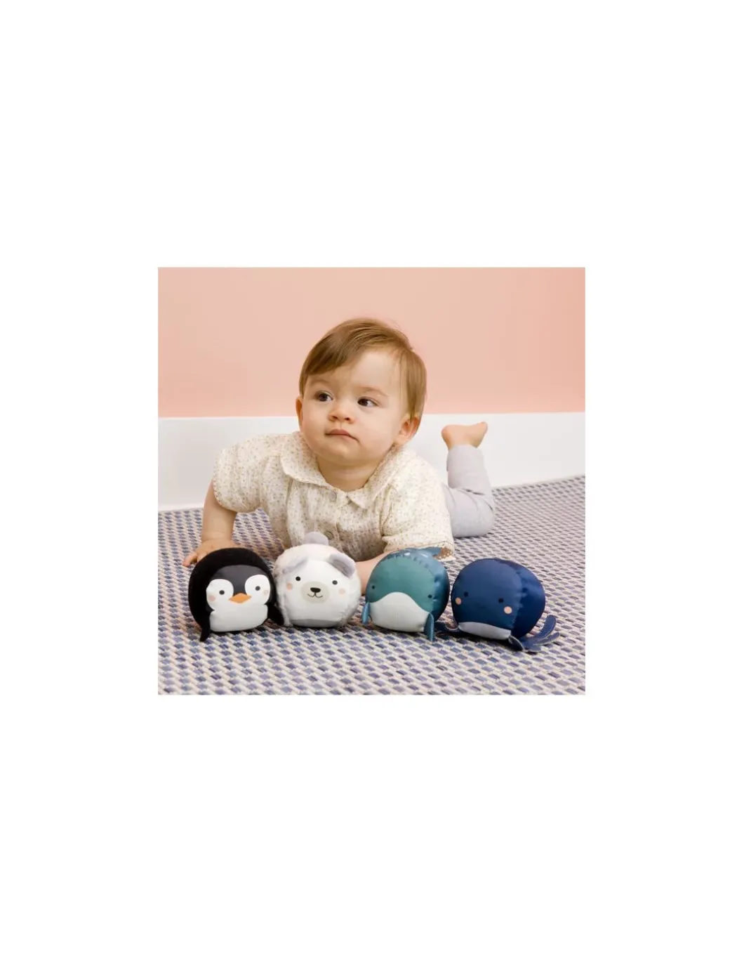 Set de 4 balles doudous océan - Little Big Friends