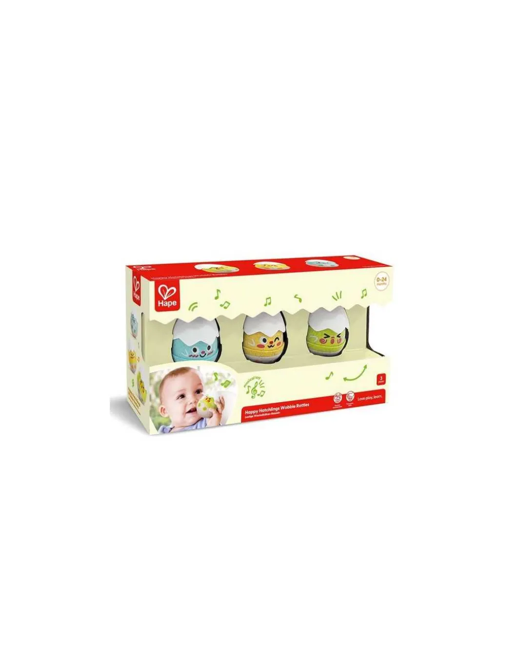 Set de 3 hochets Poussins - Hape