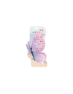 Set de 30 paires de boucles d'oreilles autocollantes Papillon - Great Pretenders