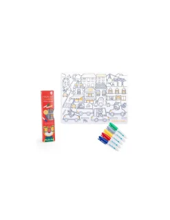 Set en silicone à colorier et 5 feutres Les Popipop - Moulin Roty