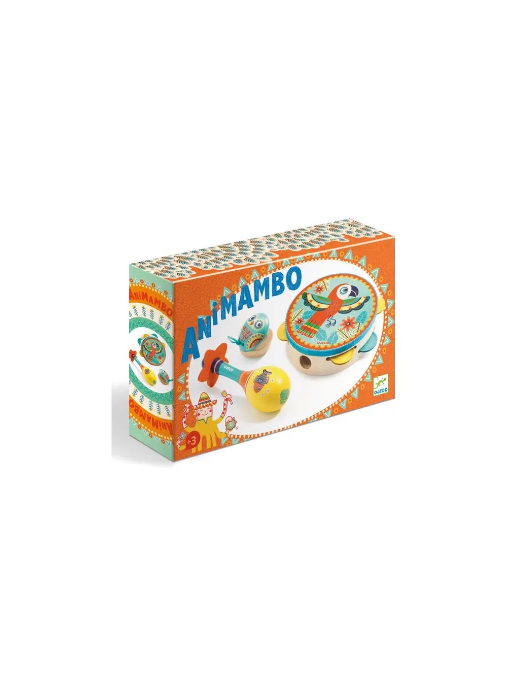Set musical tambourin, maracas et castagnette Animambo - Djeco