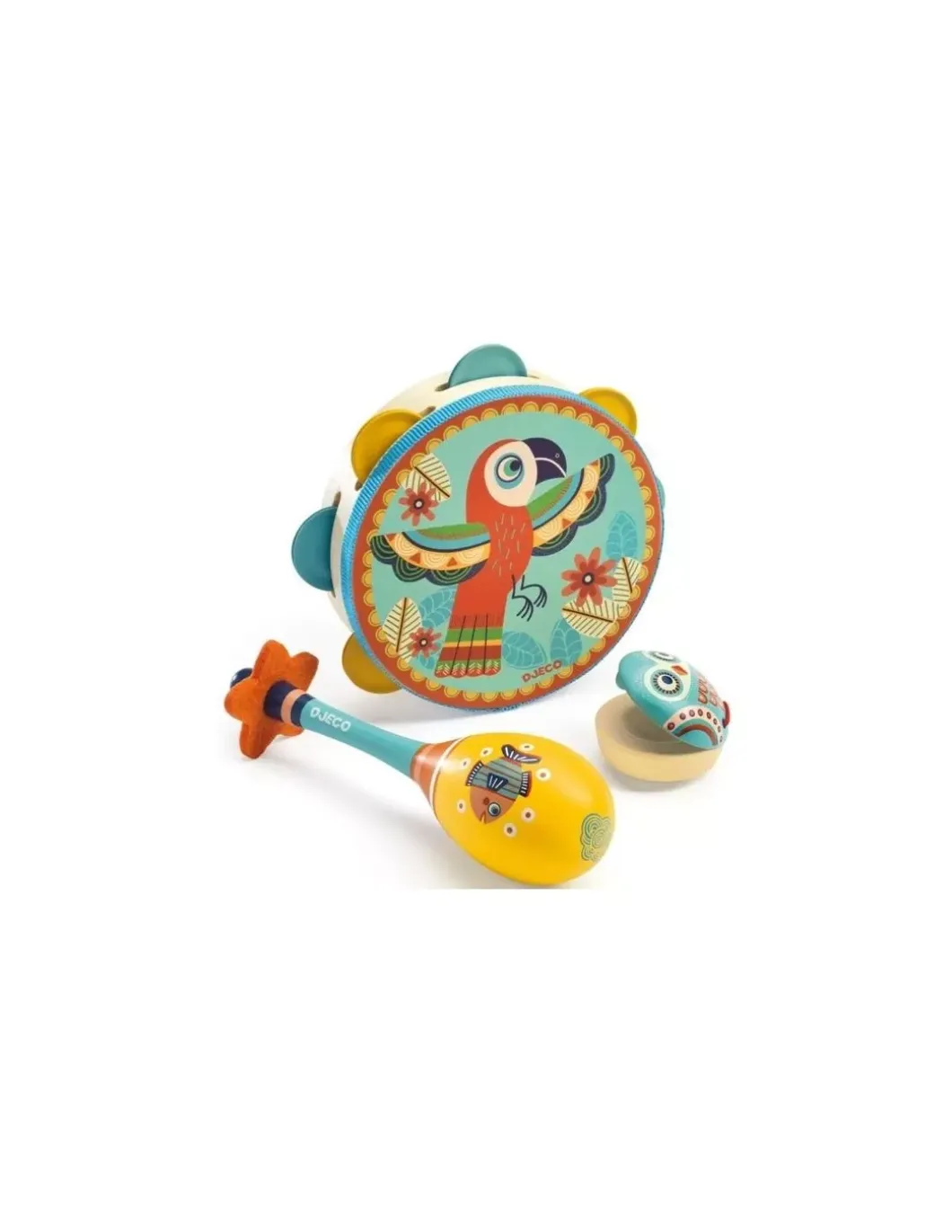 Set musical tambourin, maracas et castagnette Animambo - Djeco