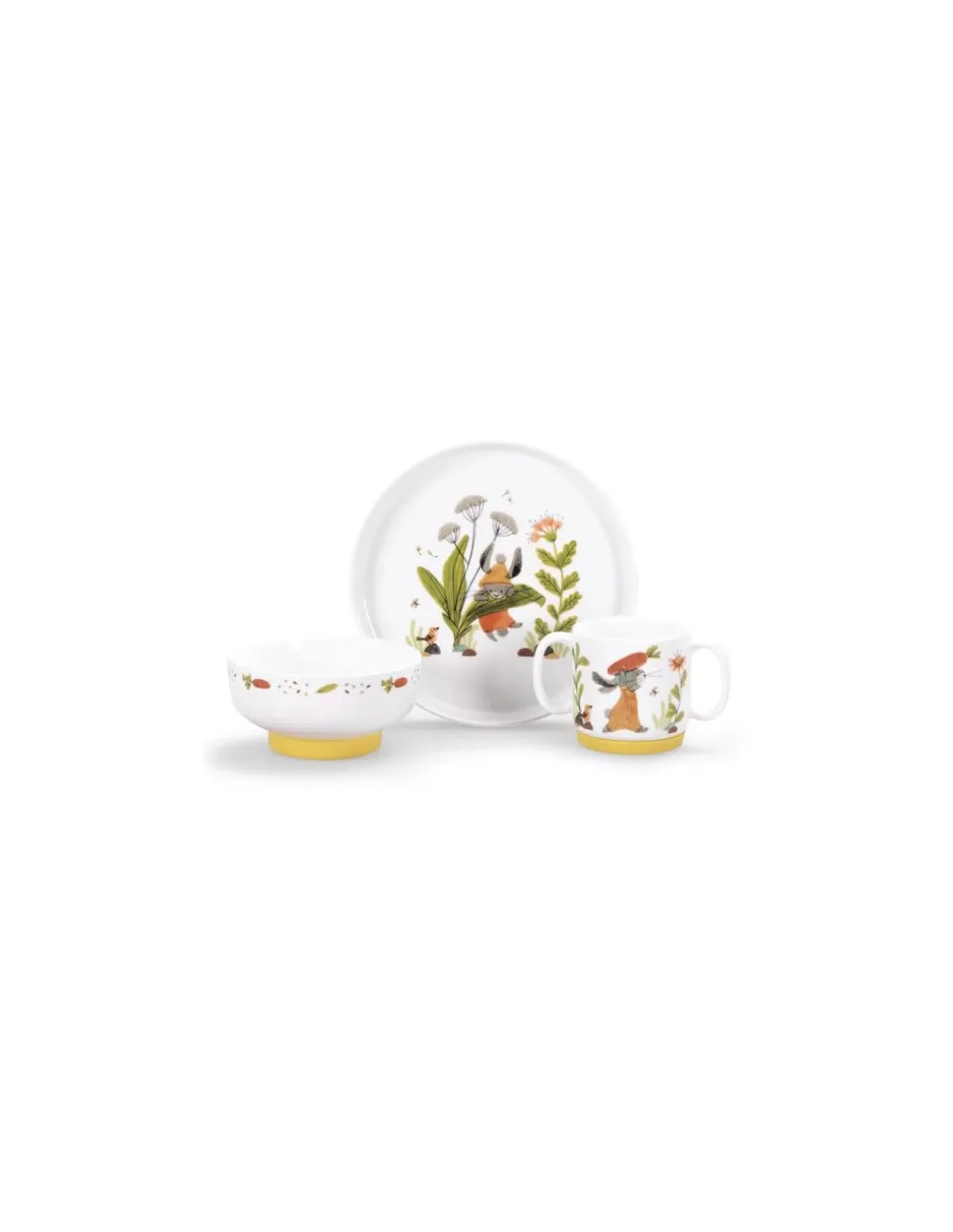 Set vaisselle porcelaine Trois Petits Lapins - Moulin Roty