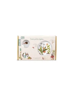 Set vaisselle porcelaine Trois Petits Lapins - Moulin Roty