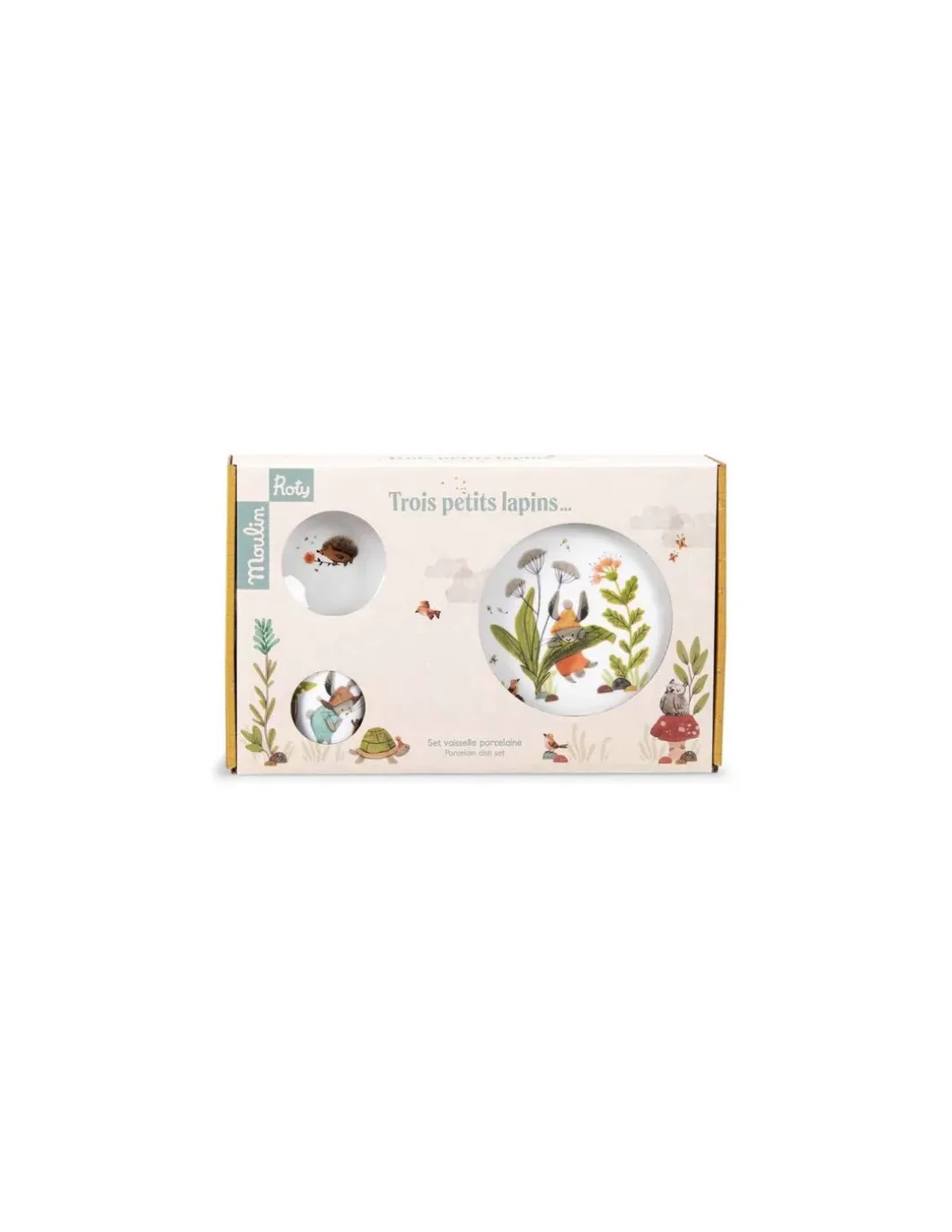 Set vaisselle porcelaine Trois Petits Lapins - Moulin Roty